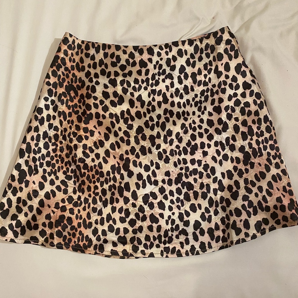 Cheetah print mini skirt